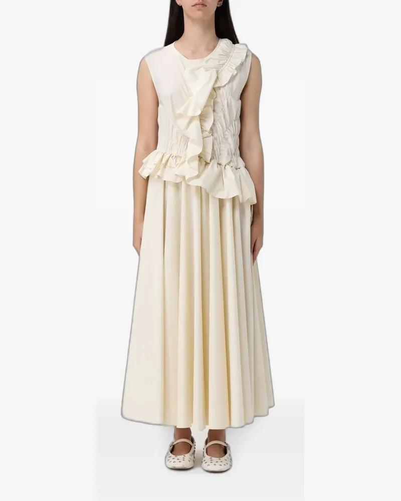 MEIMEIJ ruffled-detail midi dress - Gelb Gelb