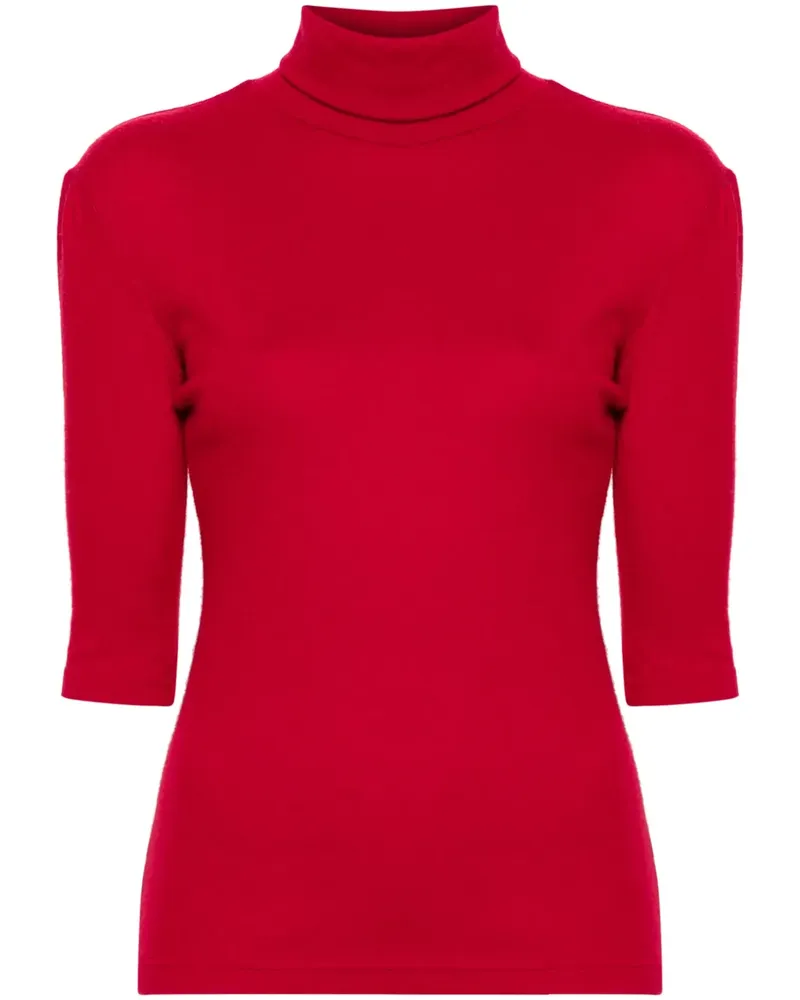 Yohji Yamamoto Oberteil mit Rollkragen - Rot Rot