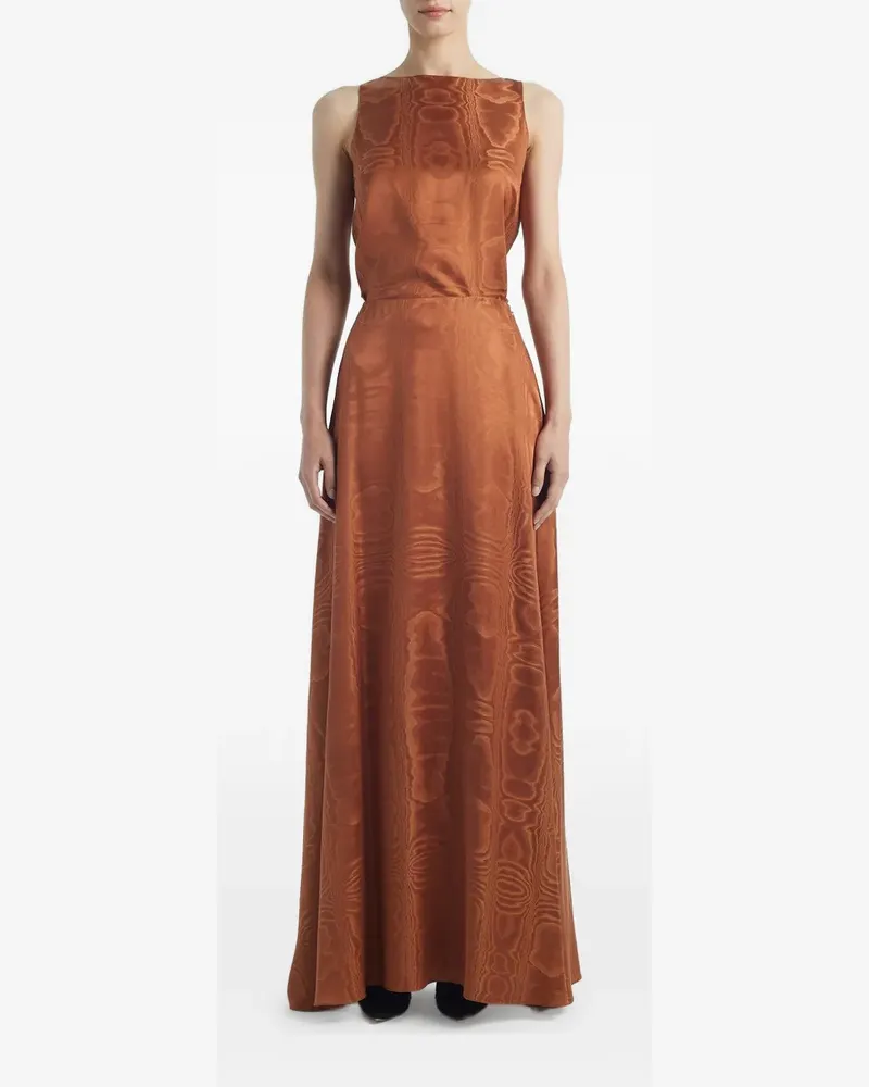 Adam Lippes Nova patterned maxi skirt - Braun Braun