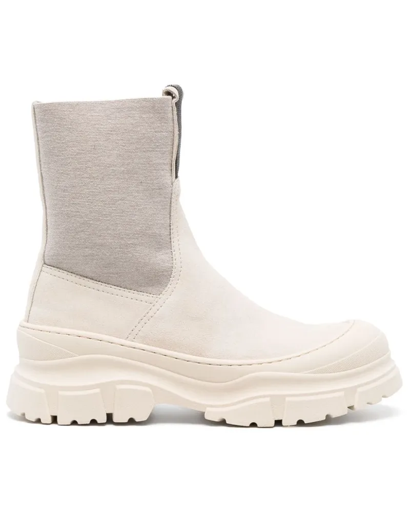 Brunello Cucinelli Stiefeletten mit Einsätzen - Nude Nude