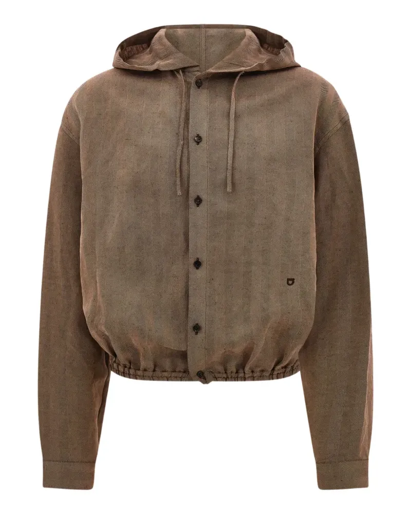 Ferragamo hooded lightweight blouson - Braun Braun
