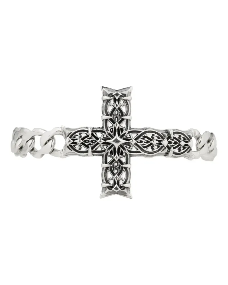 Emanuele Bicocchi Großes Edge Notre-Dame Armband - Silber Silber