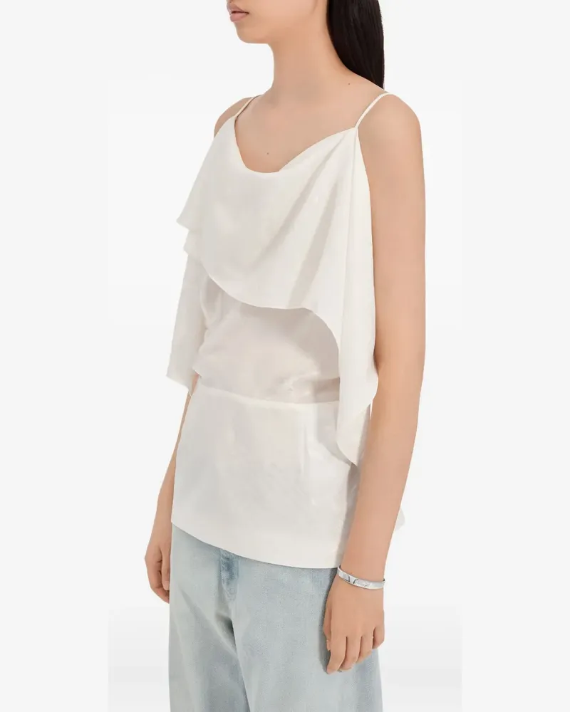 Maison Margiela Top mit Rüschen - Weiß Weiß