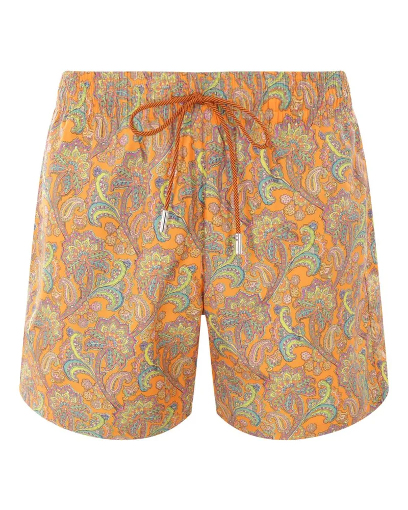 Etro Badeshorts mit Paisley-Print - Orange Orange
