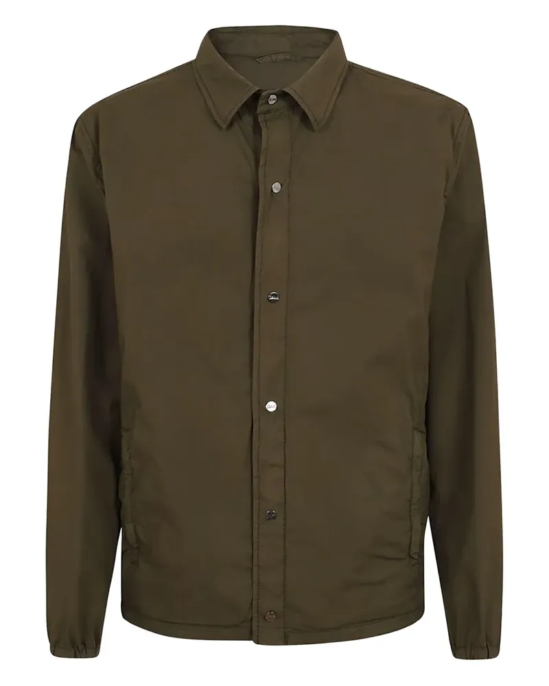 Herno Hemdjacke mit Knopfleiste - Grün Grün