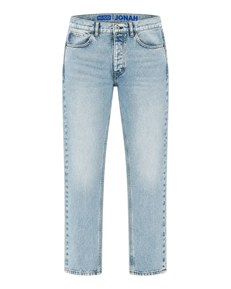 HUGO BOSS Jeans mit klassischem Schnitt aus hellblauem Twill Blau