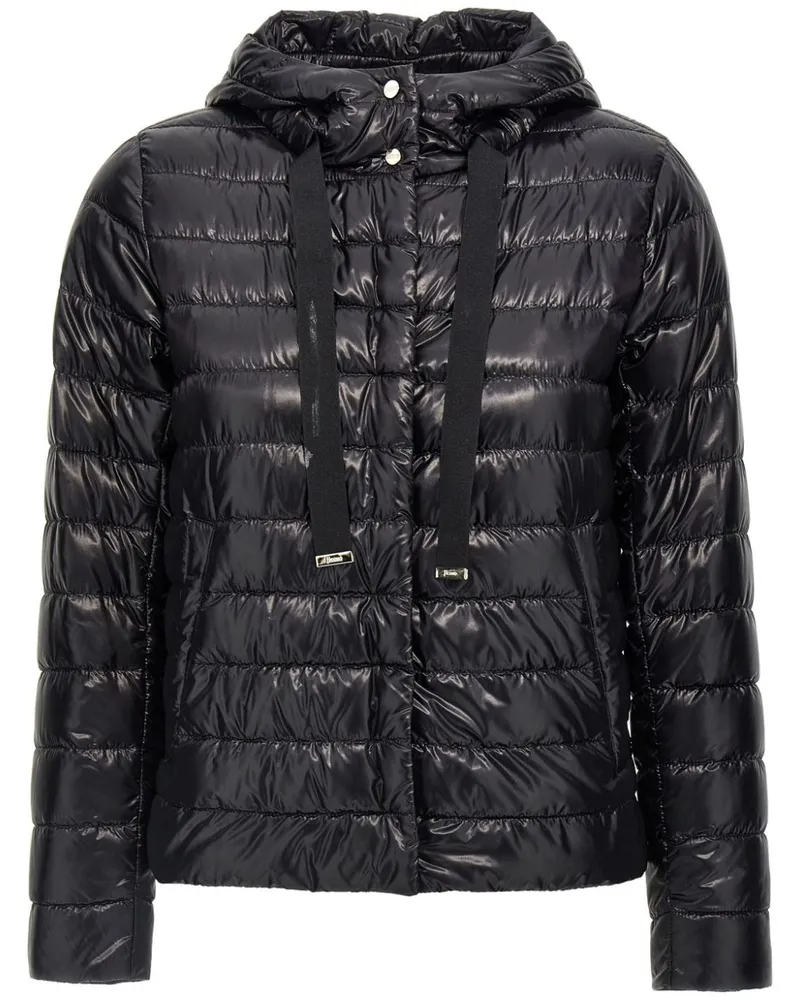 Herno Klassische Kapuzenjacke - Schwarz Schwarz