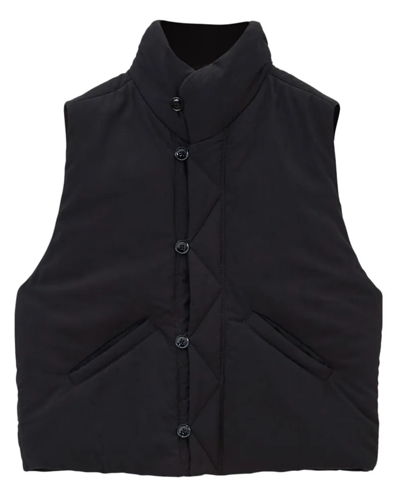 Christophe Lemaire Weste mit Stehkragen - Schwarz Schwarz