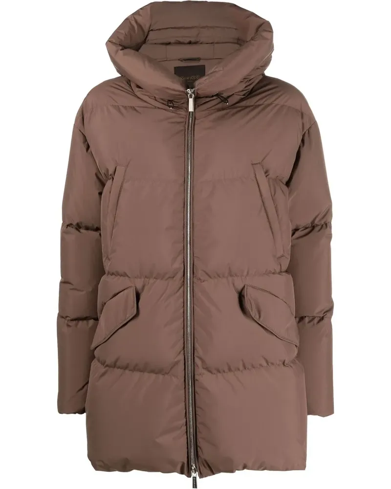 MOORER Callio Daunenjacke mit Kapuze - Braun Braun