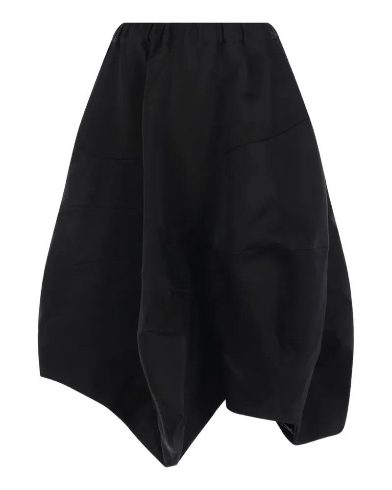 Comme des Garçons Asymmetrischer Midirock - Schwarz Schwarz