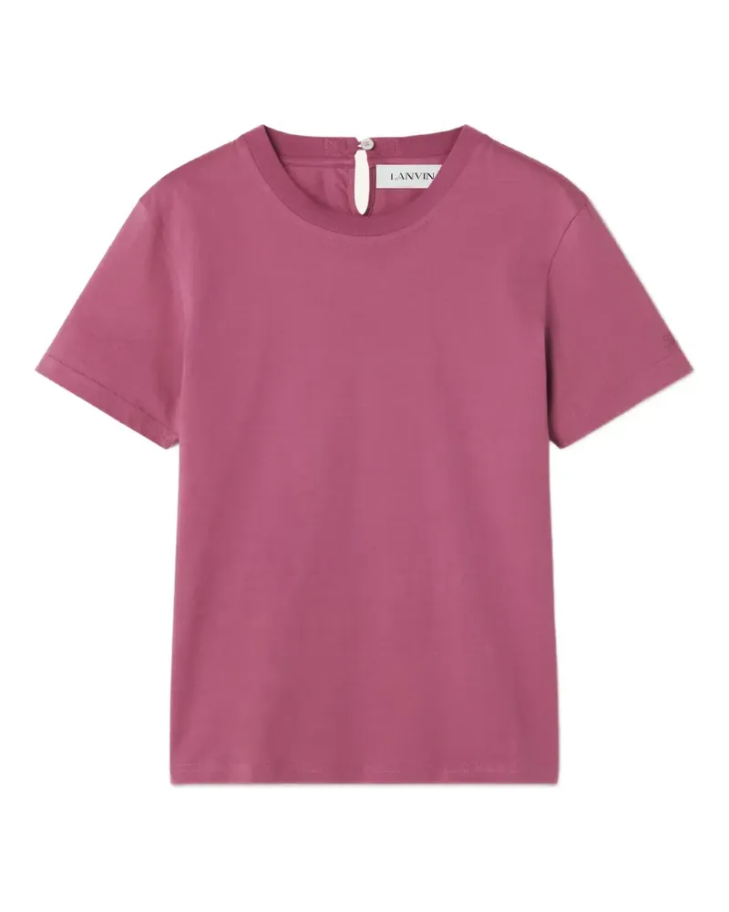 Lanvin Baumwoll-T-Shirt mit Band-Detail - Rosa Rosa