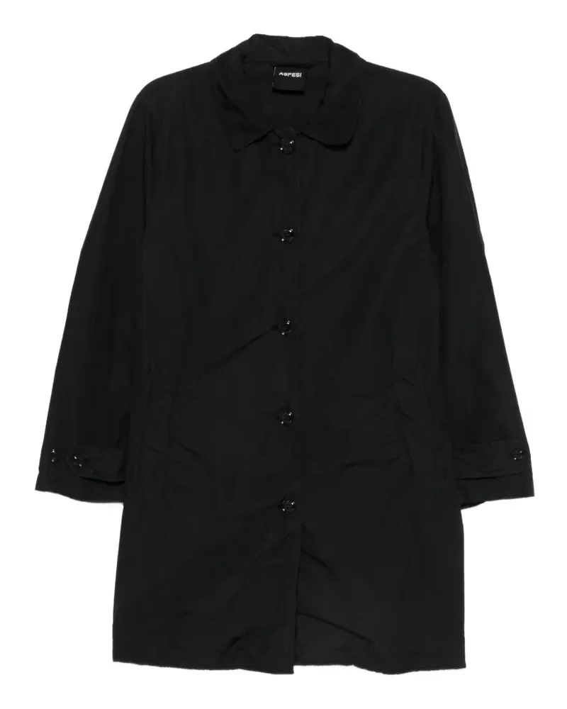 ASPESI button-up collared coat - Schwarz Schwarz