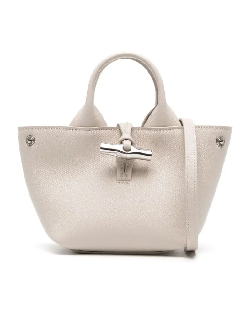 Longchamp Roseau XS Shopper aus Leder - Nude Nude