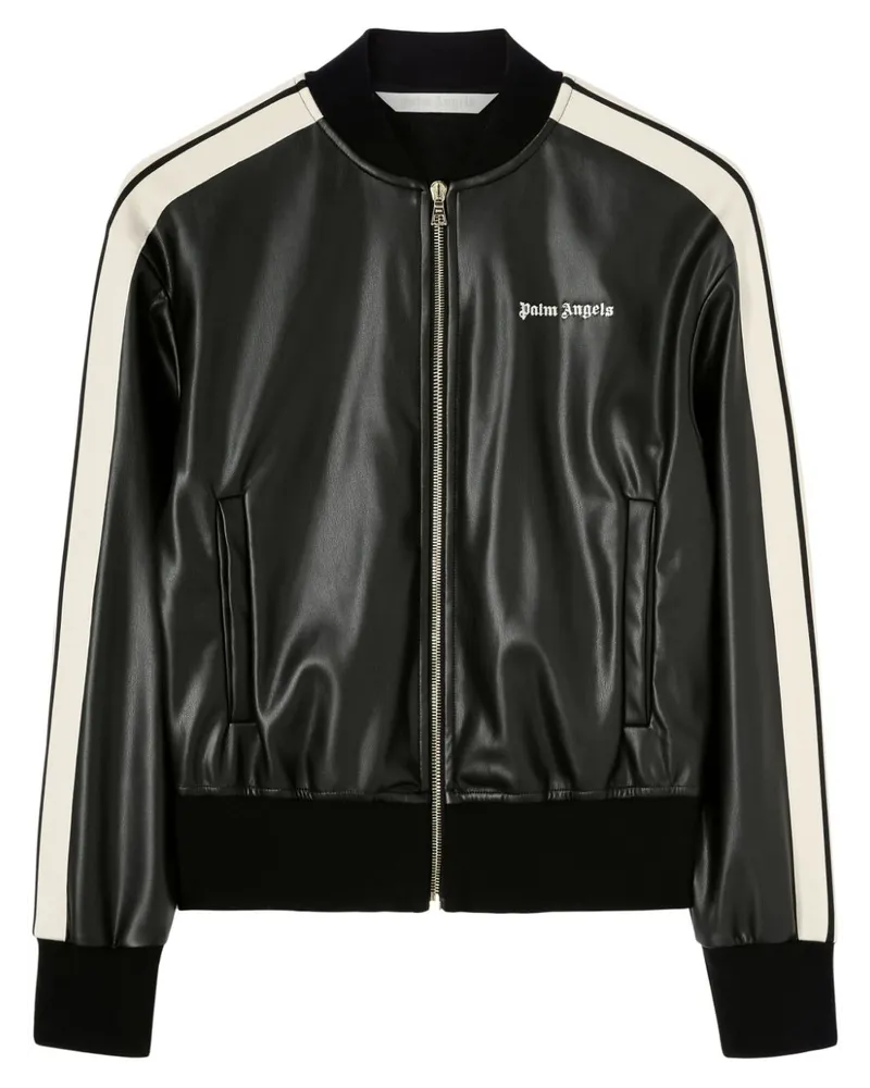 Palm Angels Bomberjacke mit Logo-Stickerei - Schwarz Schwarz
