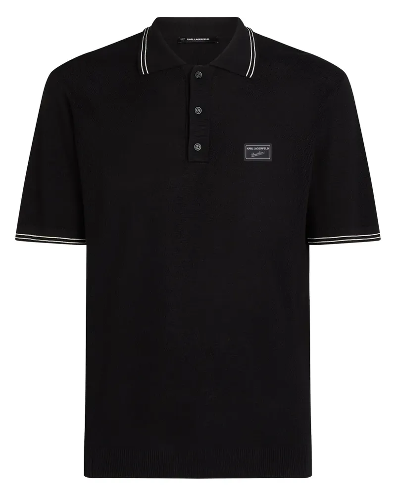Karl Lagerfeld x Borsalino Poloshirt - Schwarz Schwarz
