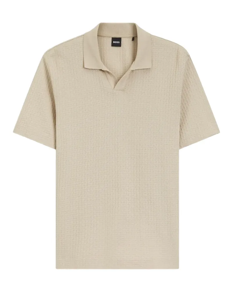 HUGO BOSS Strukturiertes T-Shirt - Nude Nude