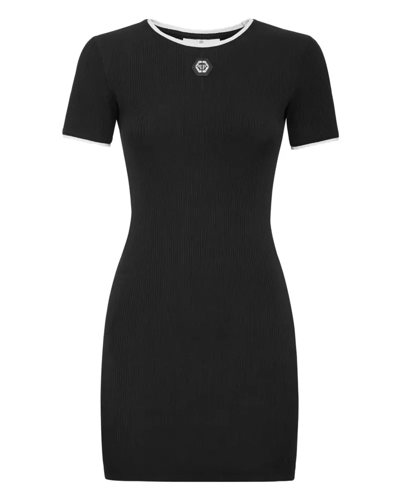Philipp Plein Kleid aus Baumwollstretch - Schwarz Schwarz