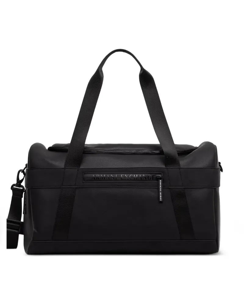 Armani Exchange logo-plaque holdall - Schwarz Schwarz