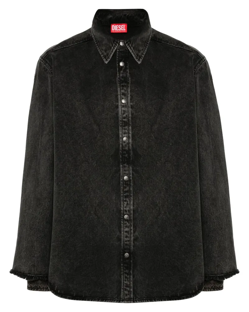 Diesel S-Brando-Peeloff Hemd - Grau Grau