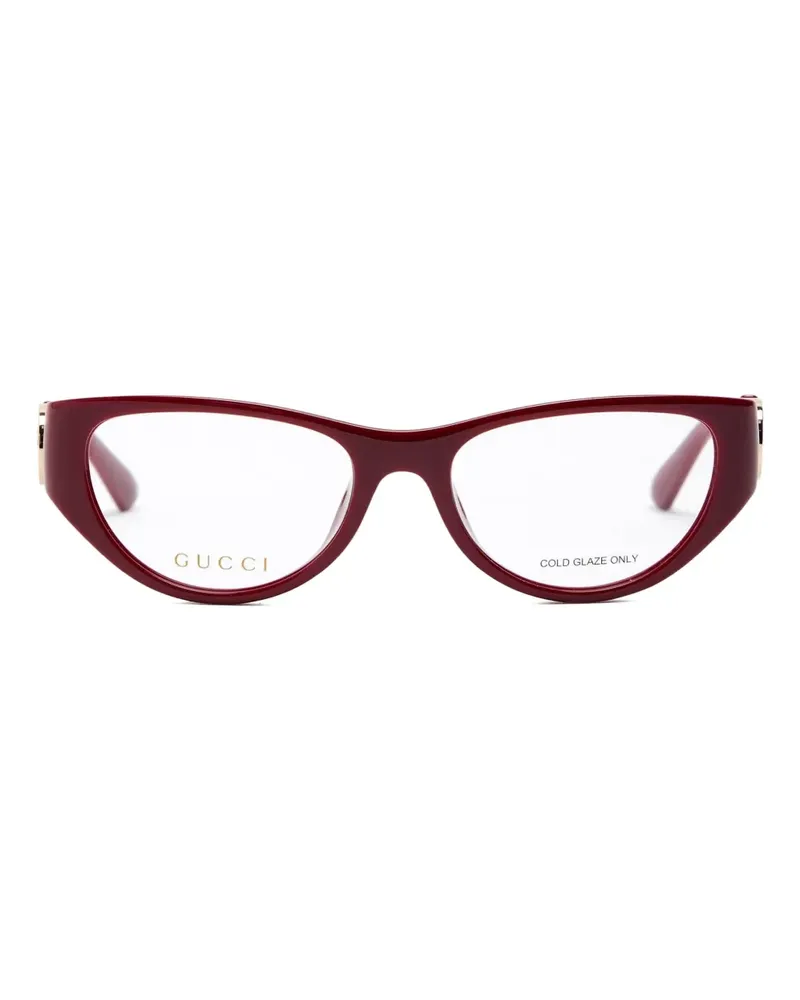 Gucci Brille mit GG-Detail - Rot Rot