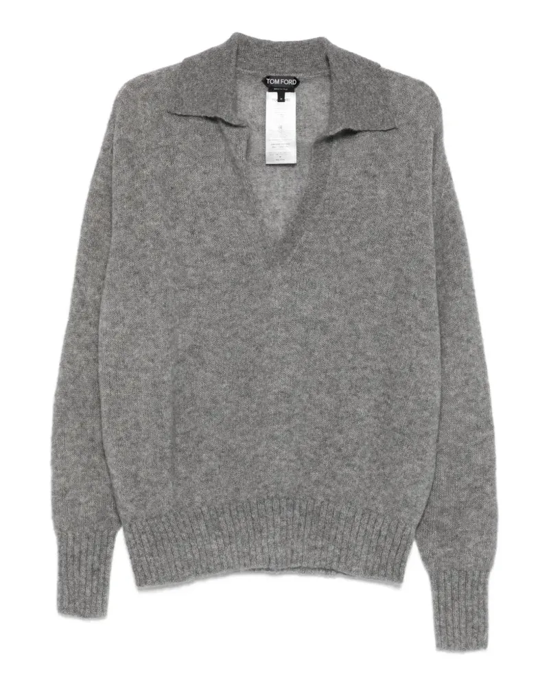 Tom Ford V-neck collared sweater - Grau Grau