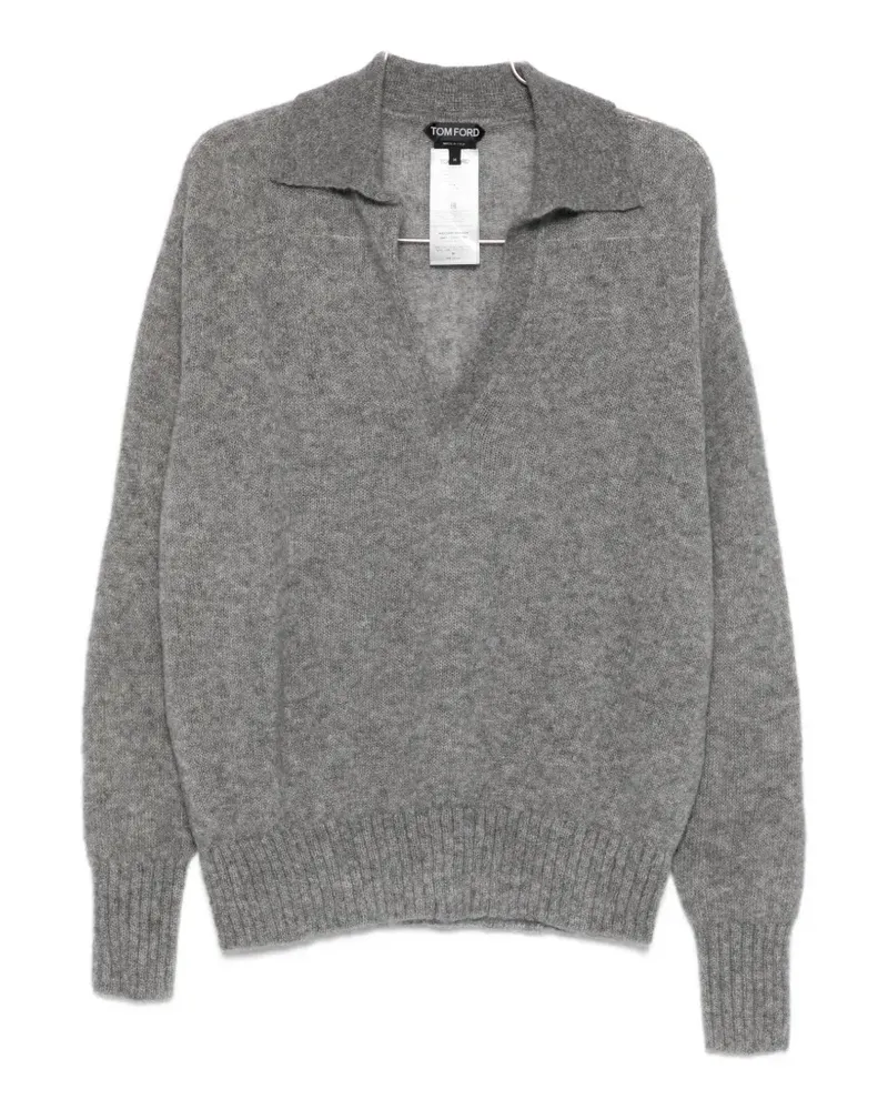 Tom Ford V-neck collared sweater - Grau Grau