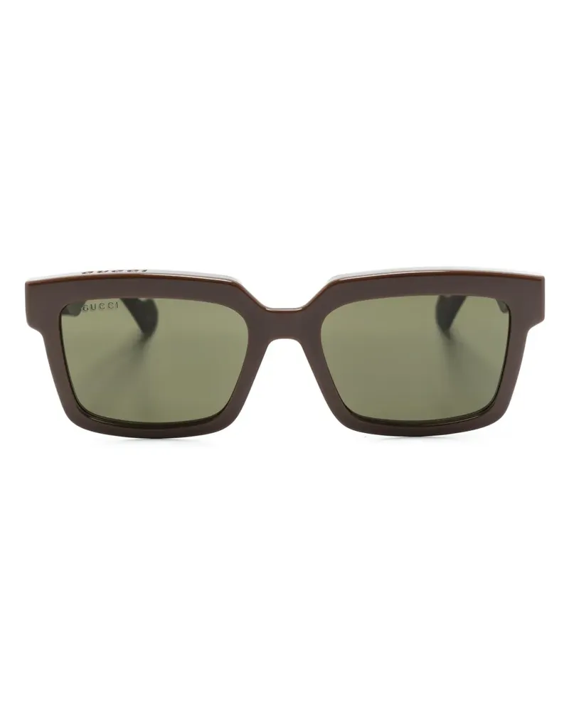 Gucci Sonnenbrille mit abnehmbaren Gläsern - Braun Braun