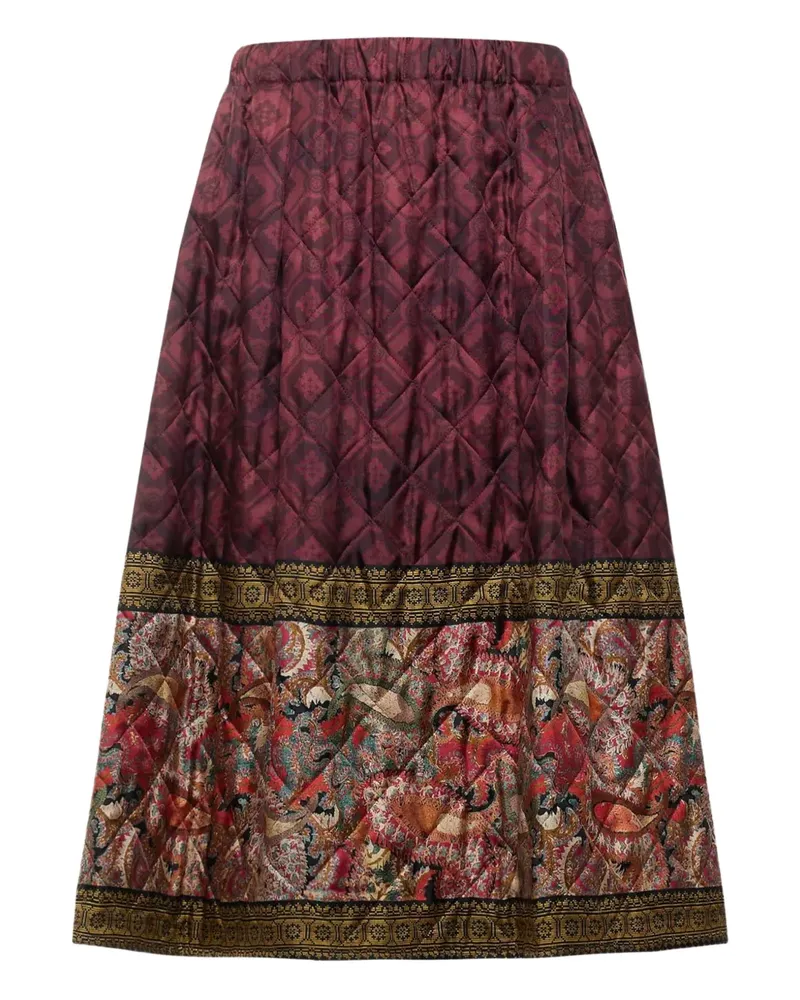 Pierre-Louis Mascia quilted paisley-print skirt - Rot Rot