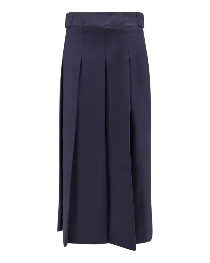 Semicouture Plissierter Tempest-Rock in A-Linie - Blau Blau