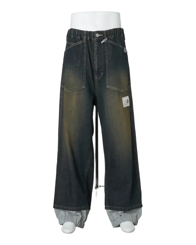 MIHARAYASUHIRO Jogginghose im Layering-Look - Blau Blau