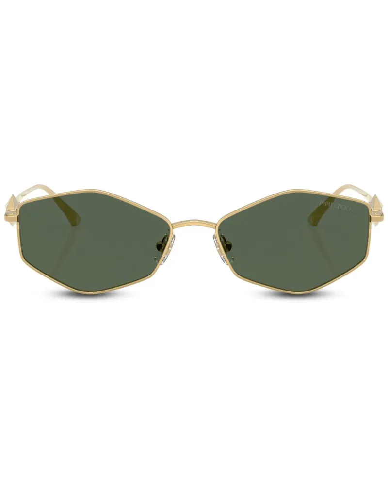 Jimmy Choo Sonnenbrille mit Logo-Gravur - Gold Gold