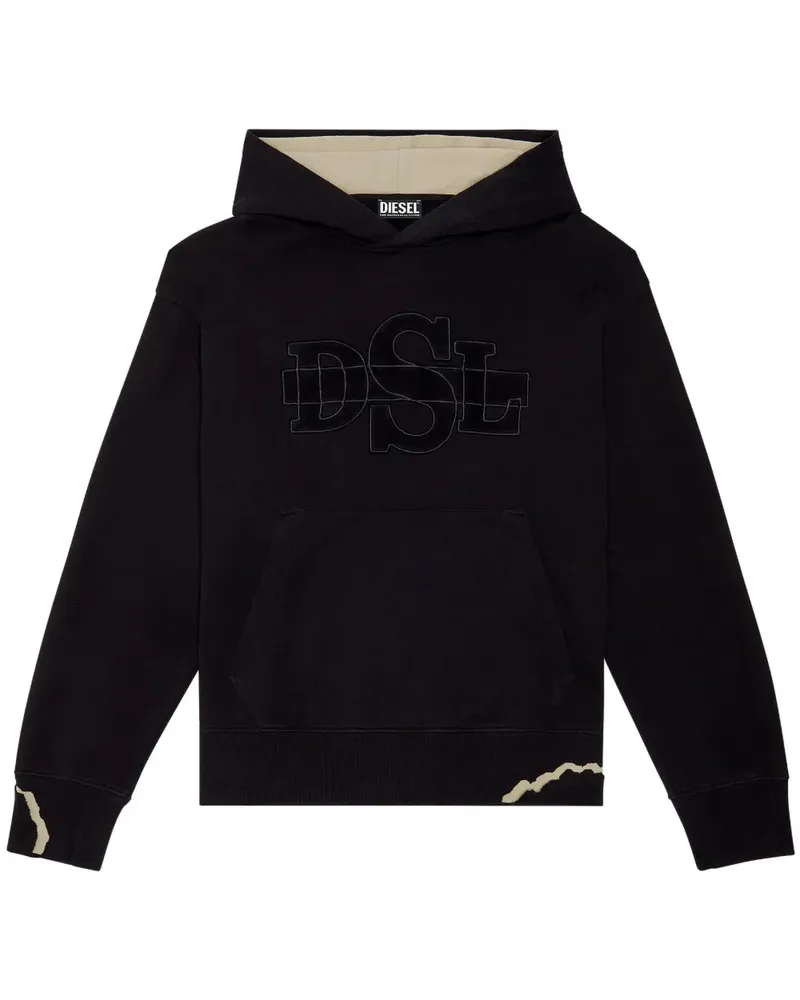 Diesel Klassischer Hoodie - Schwarz Schwarz