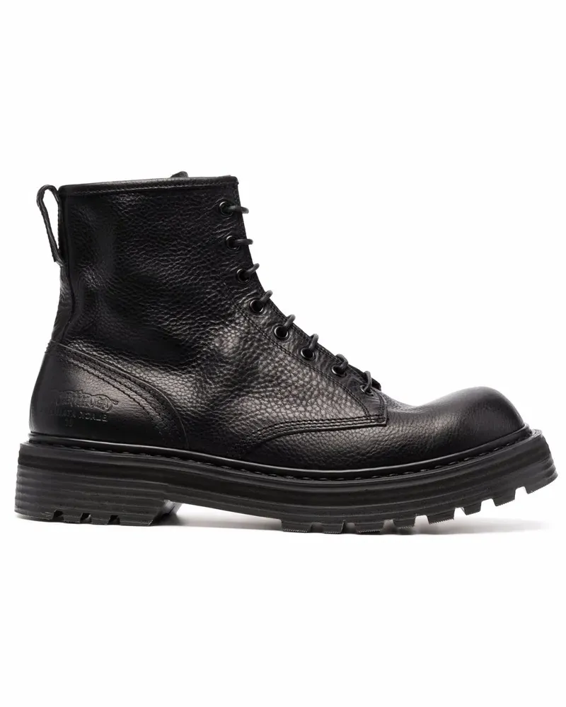 Premiata Schnürstiefel aus Leder - Schwarz Schwarz