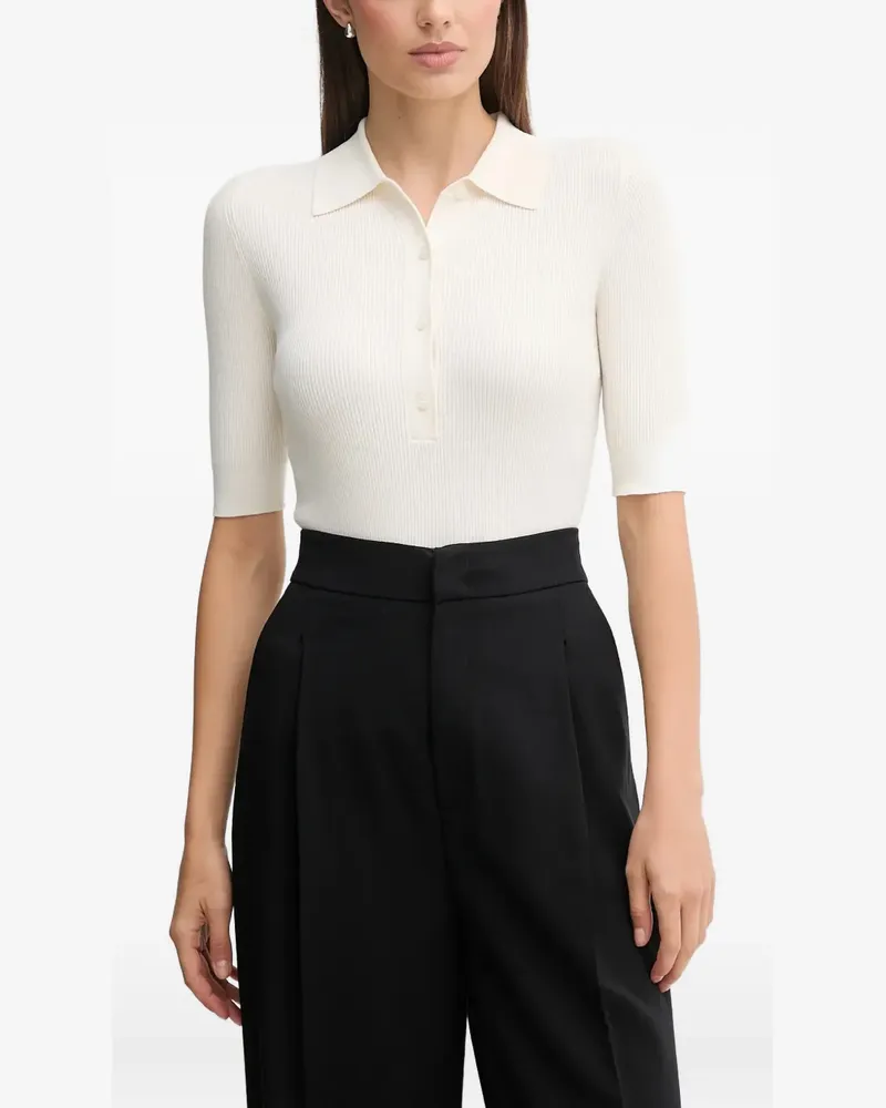 JOOP! Kalili half-button polo top - Nude Nude