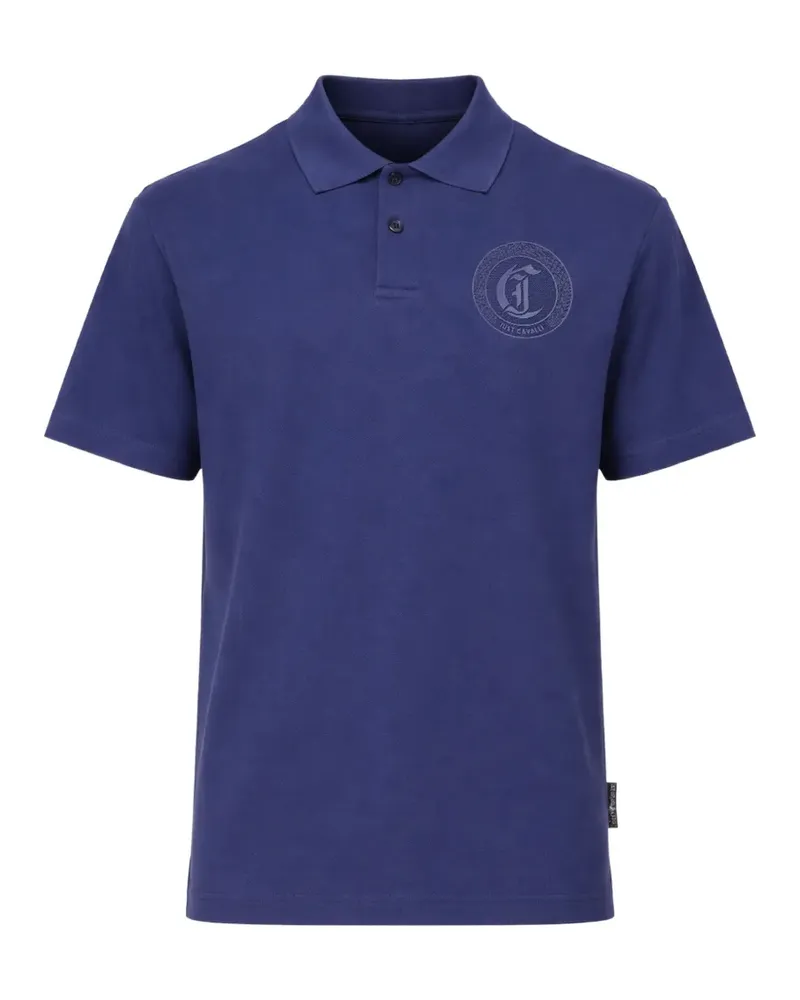 Just Cavalli JC Monogram embroidery polo shirt - Blau Blau