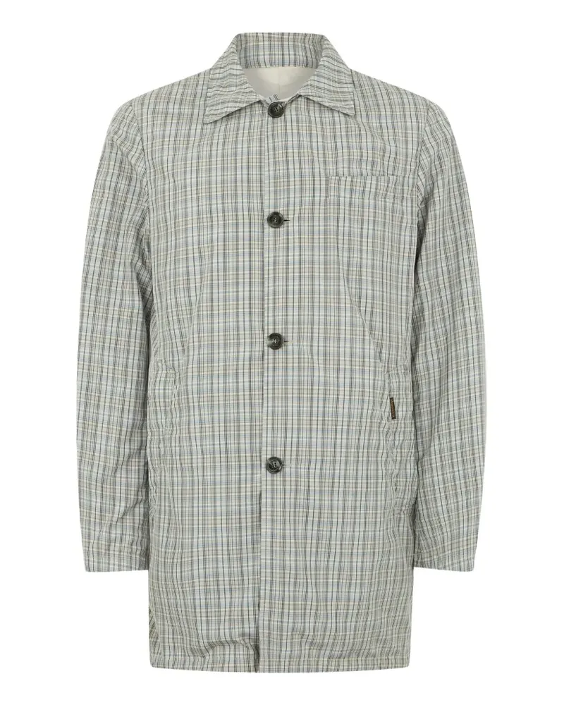 MOORER checked button coat - Nude Nude