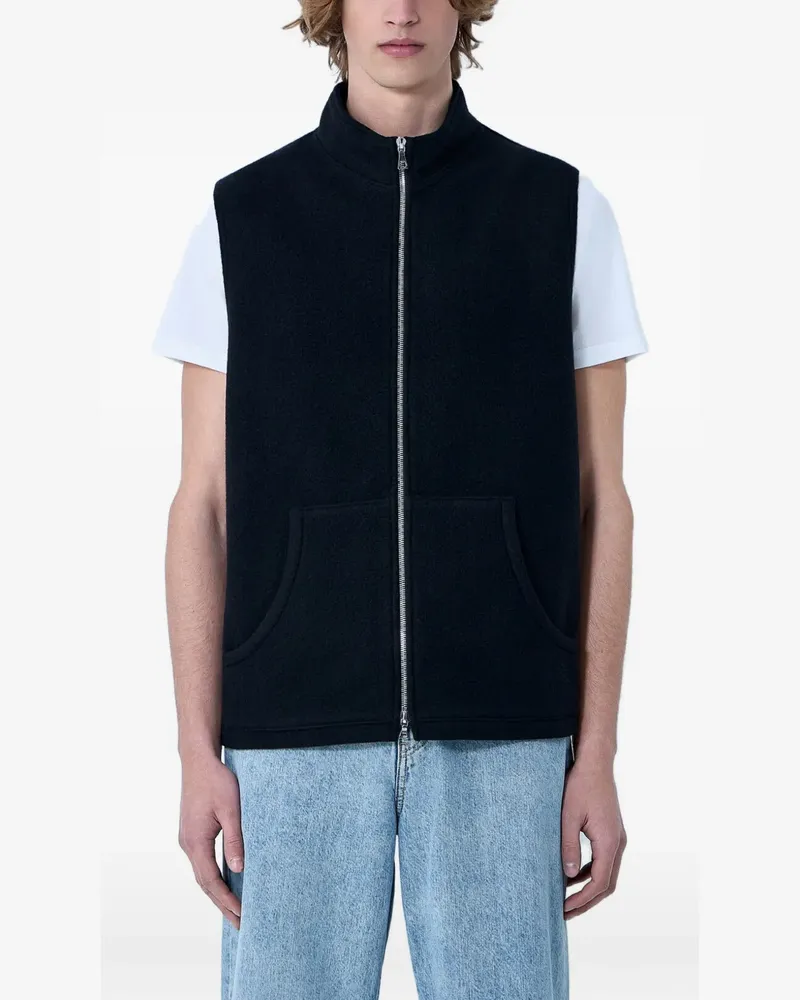 Rier Stehkragen-Weste mit Reißverschluss - Schwarz Schwarz
