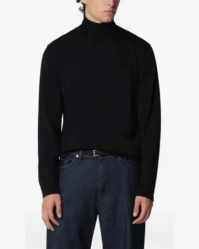 Roberto Collina Klassischer Rollkragenpullover - Schwarz Schwarz