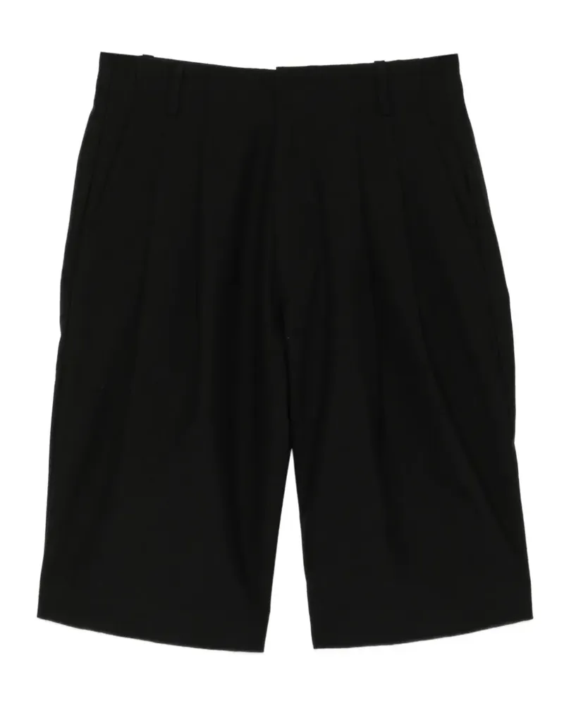 QASIMI pleated tailored shorts - Schwarz Schwarz