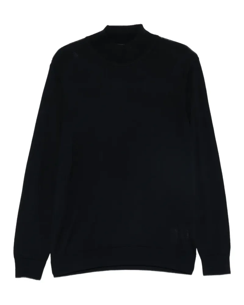 Alberto Gozzi high-neck wool sweater - Blau Blau