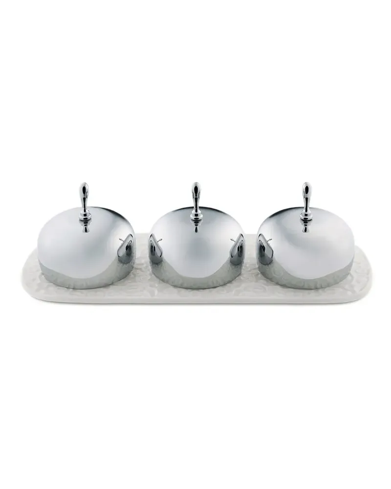Alessi Jam Tablett (3er-Set) - Silber Silber