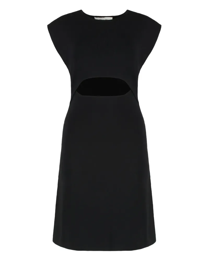 Yves Salomon Minikleid aus geripptem Strick - Schwarz Schwarz