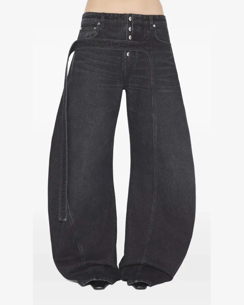 Jean Paul Gaultier Hose mit Riemen - Schwarz Schwarz