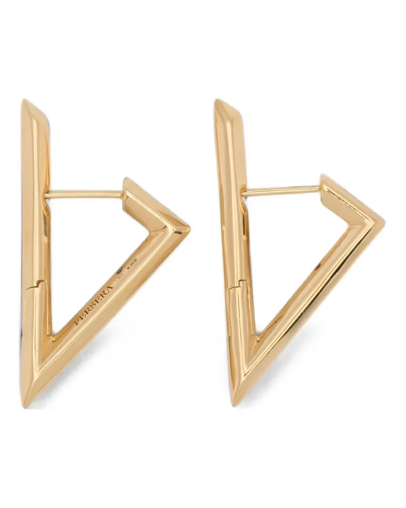 Fersera Sculptura triangle earrings - Gold Gold