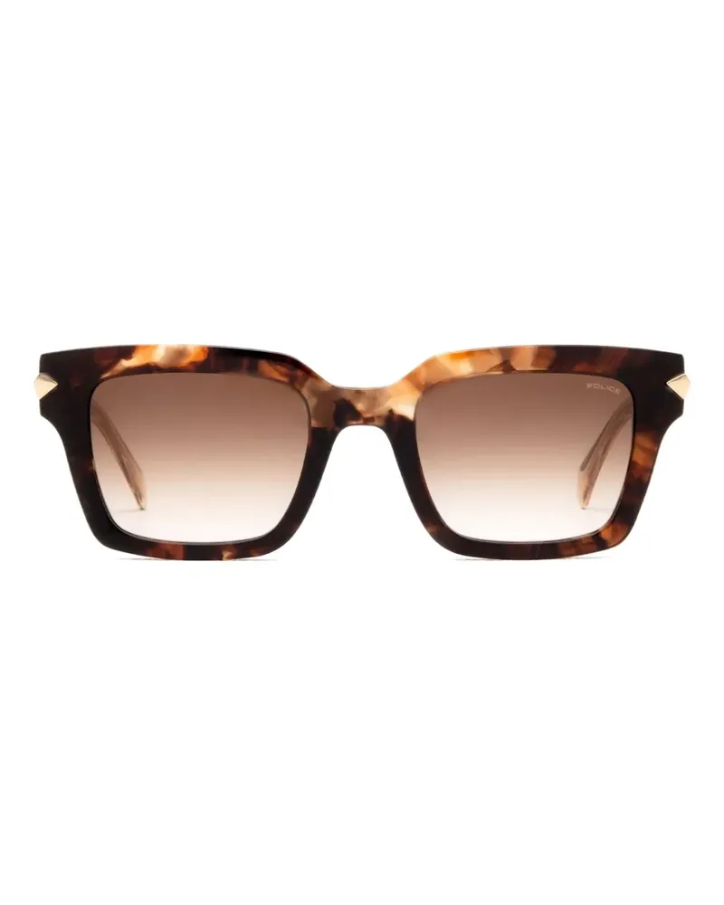 Police Dawn Havana Sonnenbrille mit eckigem Gestell - Braun Braun