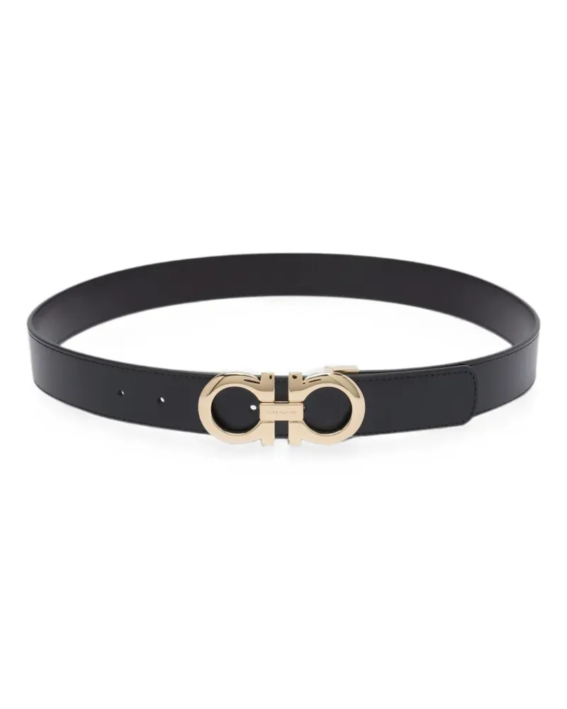 Ferragamo reversible and adjustable Gancini belt - Schwarz Schwarz