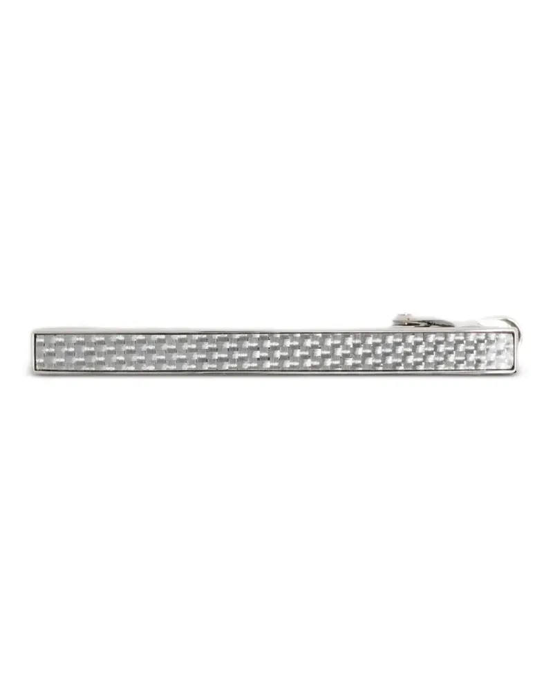 Tateossian D-Shape patterned tie clip - Silber Silber