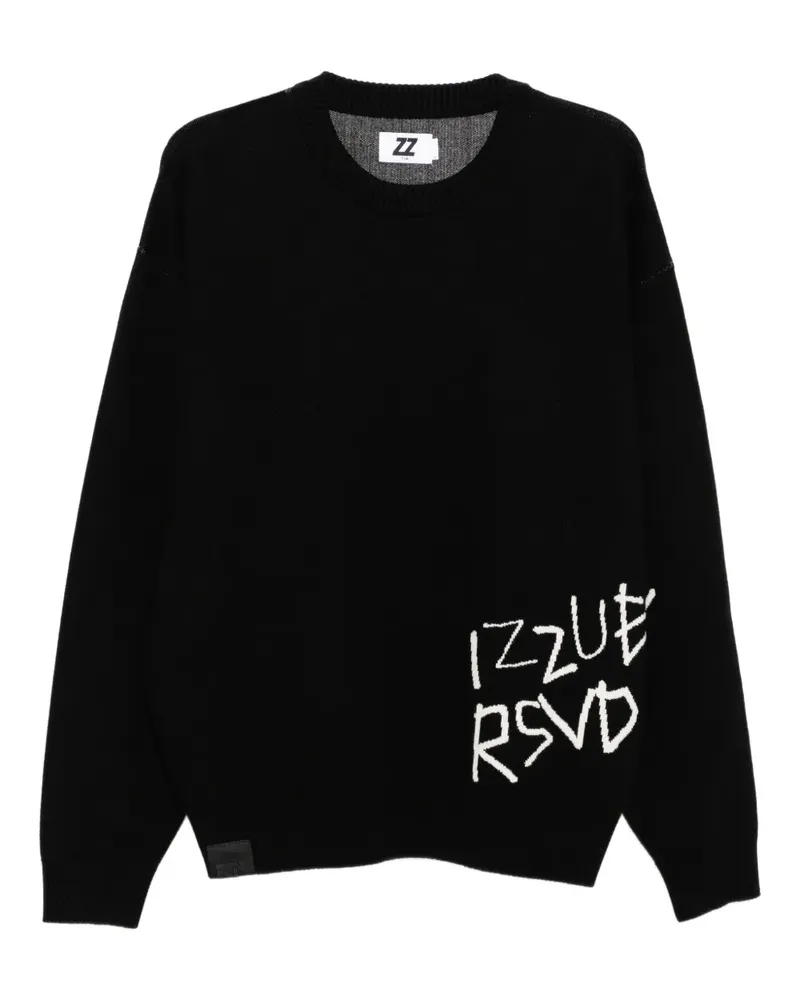 Izzue Pullover mit Logo-Print - Schwarz Schwarz