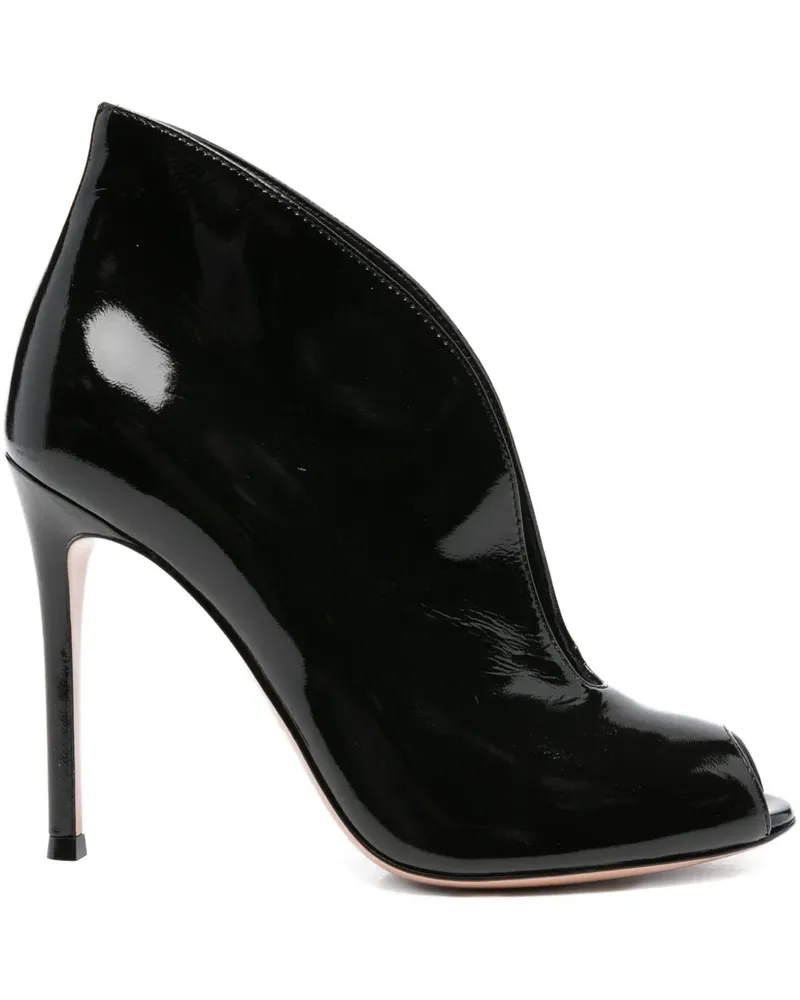 Gianvito Rossi Peeptoe-Pumps mit Absatz 100mm - Schwarz Schwarz