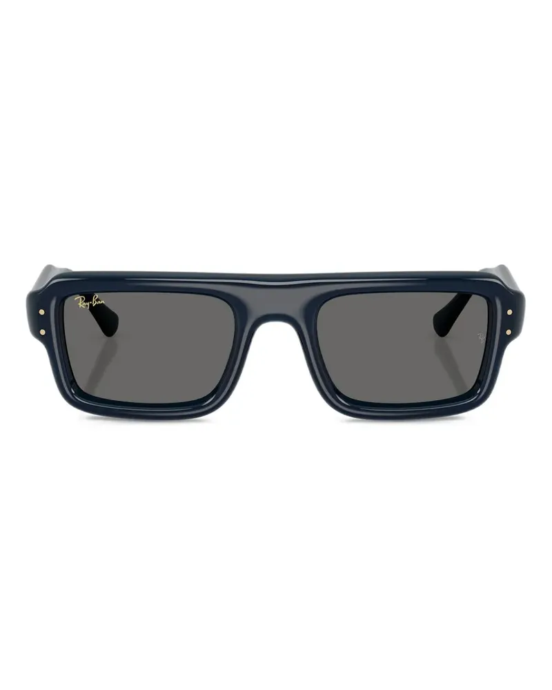Ray Ban Sonnenbrille mit eckigem Gestell - Blau Blau